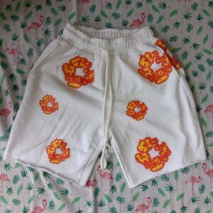 Denim Tears Size Xl Orange Print Regular Size Shorts